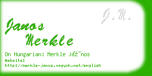 janos merkle business card